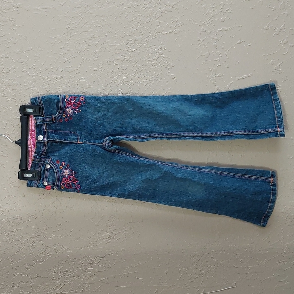 Bongo embroidered jeans, Size 6 slim,